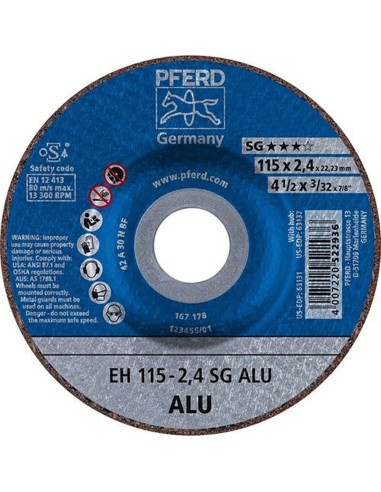 Disco de corte A30NSG alu115-2,4mm acod. Pferd