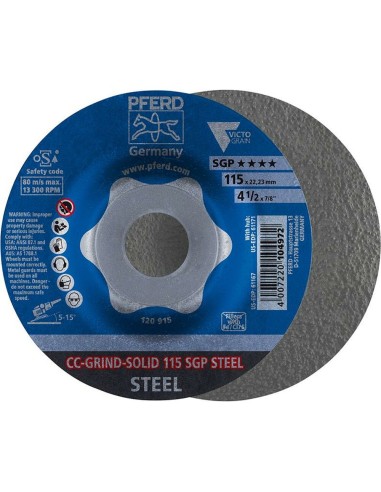 muela abrasiva CC-Grind Solid SGP STEEL 115mm PFER