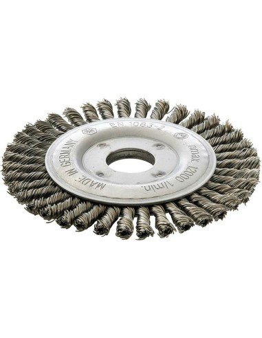 Cepillo circular Alambre de acero 115x6mm trenzado